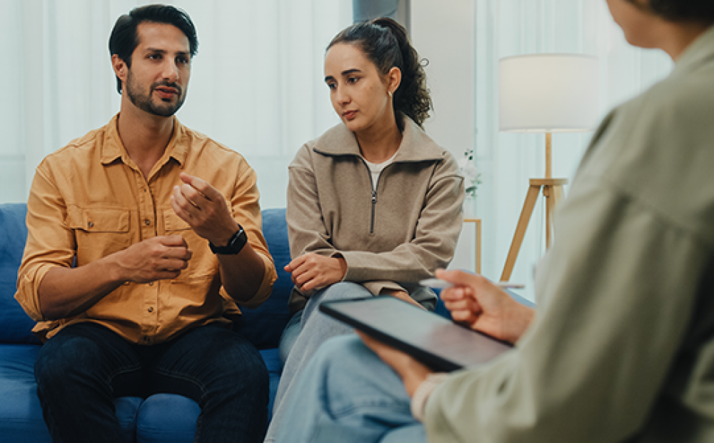A couple having relationship counselling