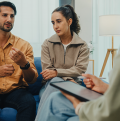 A couple having relationship counselling